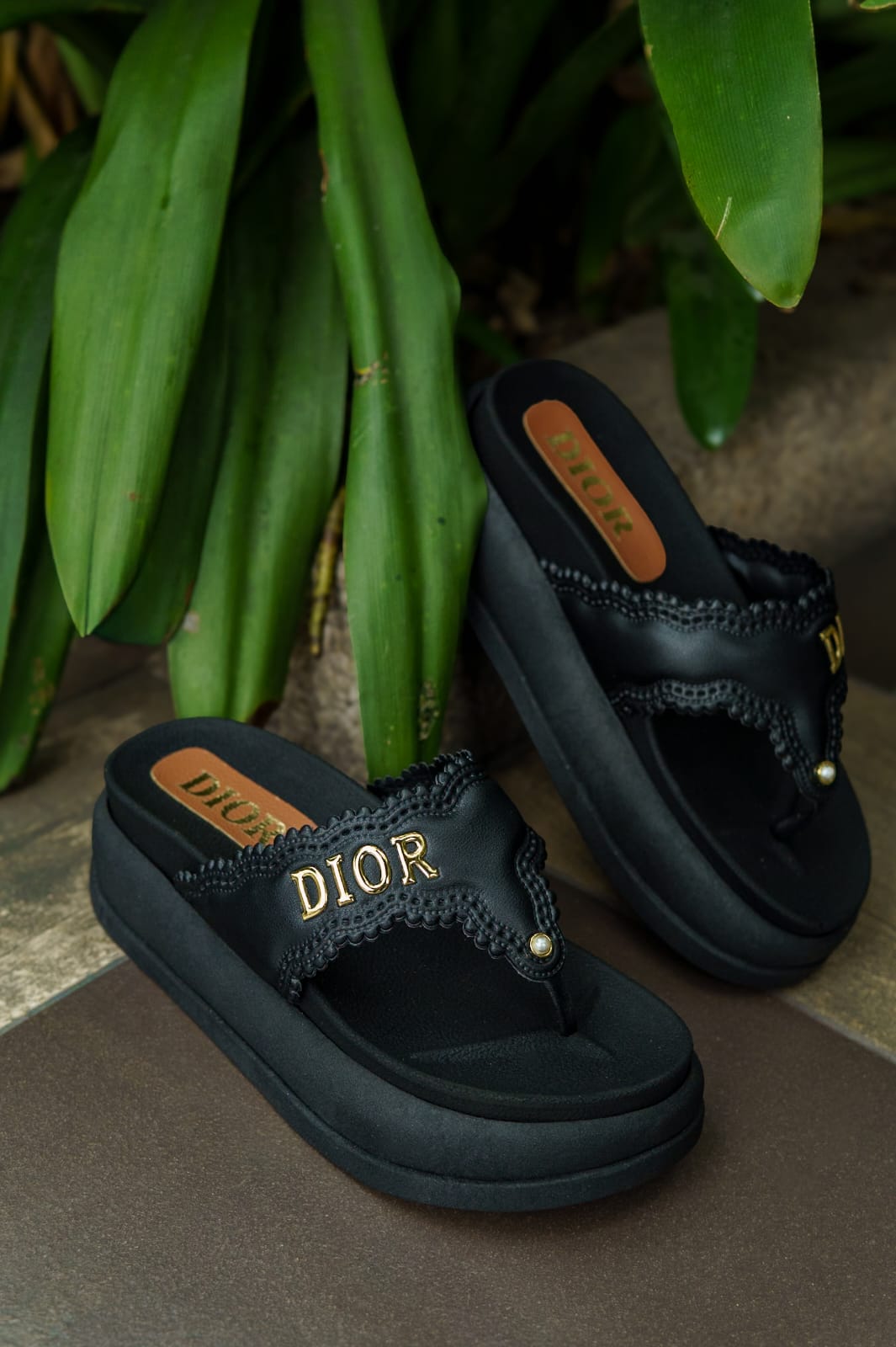 Sandalias Plataforma Dior Negro